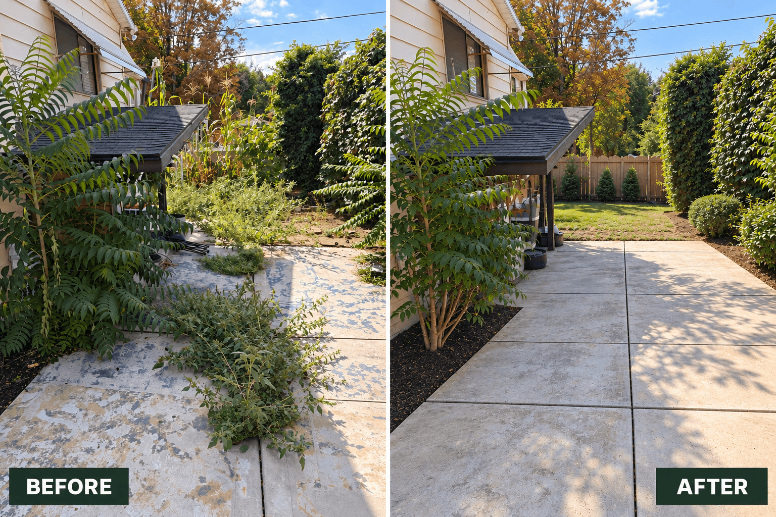 Yard Cleanup for a home in Midvale, Utah